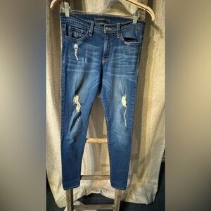 Women’s Flying Monkey Distressed Denim Skinny Jeans (28)